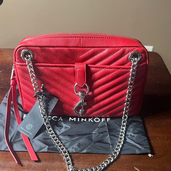 Rebecca Minkoff Edie shoulder bag color Chili NEW - Picture 6 of 9
